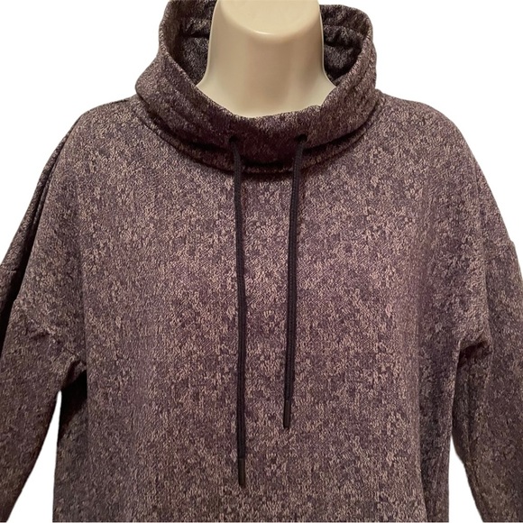 Mondetta Women’s Pullover Fleece Cowl Neck Crop Shirt  Sweatshirt size Large - Picture 3 of 9